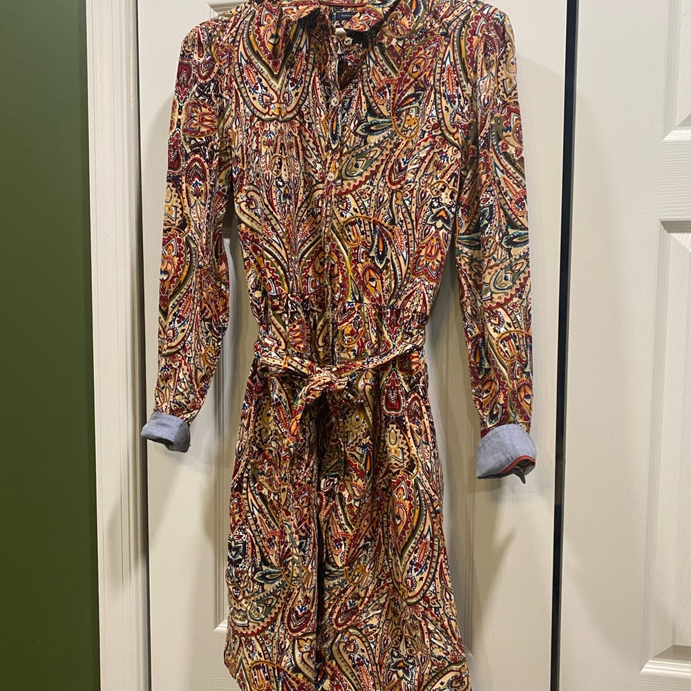 Tommy Hilfiger Multicolor Paisley Long Sleeve Dress